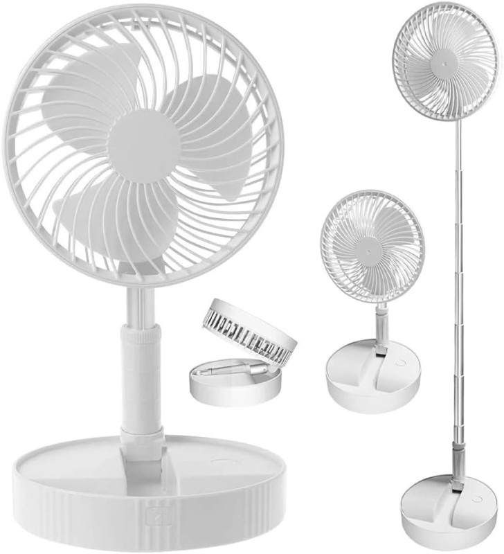 Teleskopik Fan Vantilatör 4 Modlu Şarjlı Katlanabilir Yükseltilebilir Taşınabilir Serinletici Portatif Masa Vantilatörü ( Lisiny