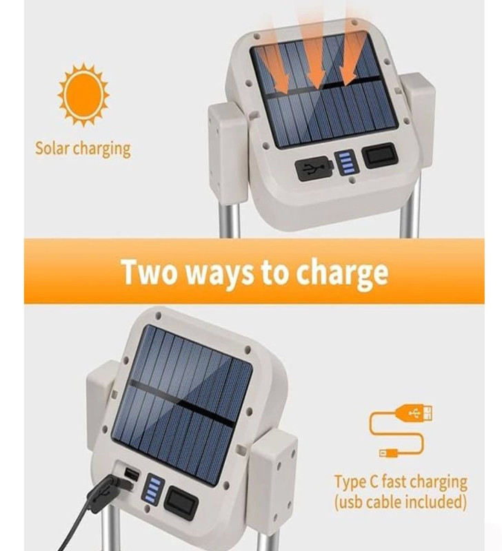 Katlanabilir Kamp Lambası Çok İşlevli Ultra Güçlü 4 Modlu Aydınlatma ( Lisinya )