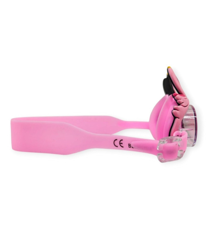 Çocuk Yüzücü Gözlüğü Silikon Taşıma Çantalı Pembe Kuğu - 9014 (Lisinya)