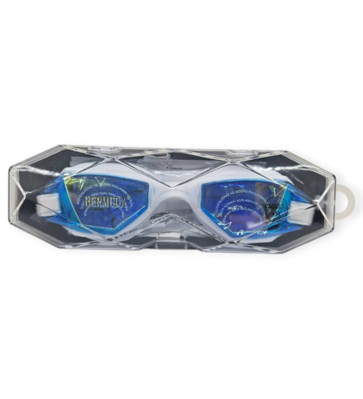 Aynalı Yüzücü Gözlüğü Silikon MAVİ - 1765 (Lisinya)