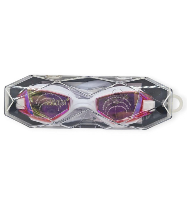 Aynalı Yüzücü Gözlüğü Silikon KIRMIZI - 1765 (Lisinya)