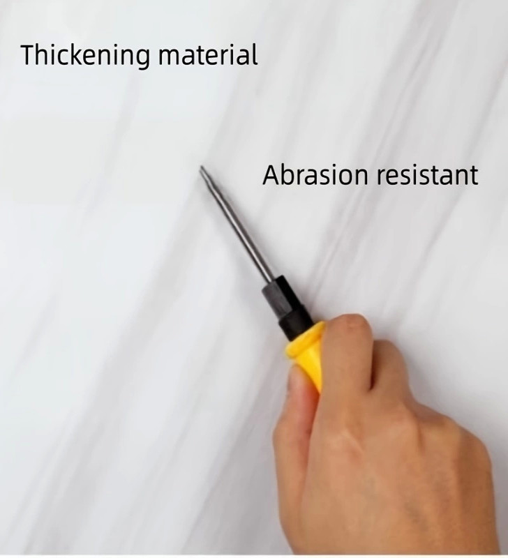 Mermer Desenli Mutfak Duvar Kağıdı Sticker - 5mx60cm Su Geçirmez, Yağa Dayanıklı, Yüksek Sıcaklığa Dayanıklı Tezgah, Dolap, Ocak