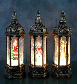 Yılbaşı Temalı Işıklı Kar Küresi Alk3219 - Lisinya