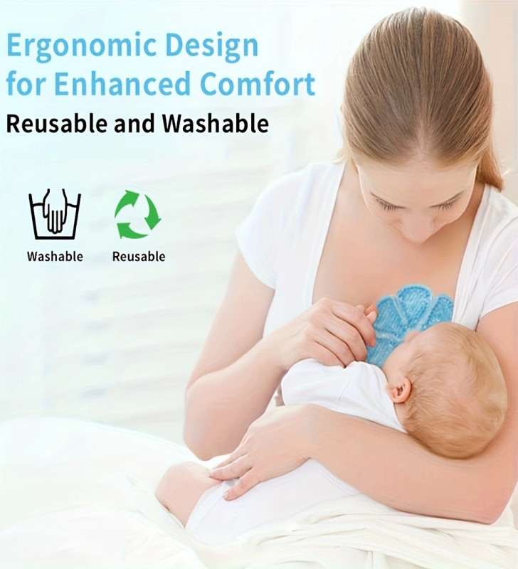 Emziren Anneler İçin 2 li Jel Göğüs Pedi – Sıcak ve Soğuk Kullanıma Uygun, PVC Dolgulu, Konfor ve Destek Sağlayan Ped (Pembe) ( 