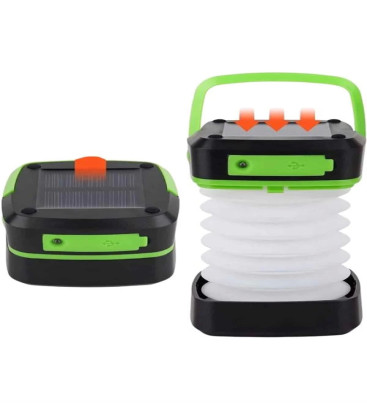 Katlanabilir Kamp Lambası Akordiyon Lamba Şarjlı 3 Kademeli Solar ( Lisinya )