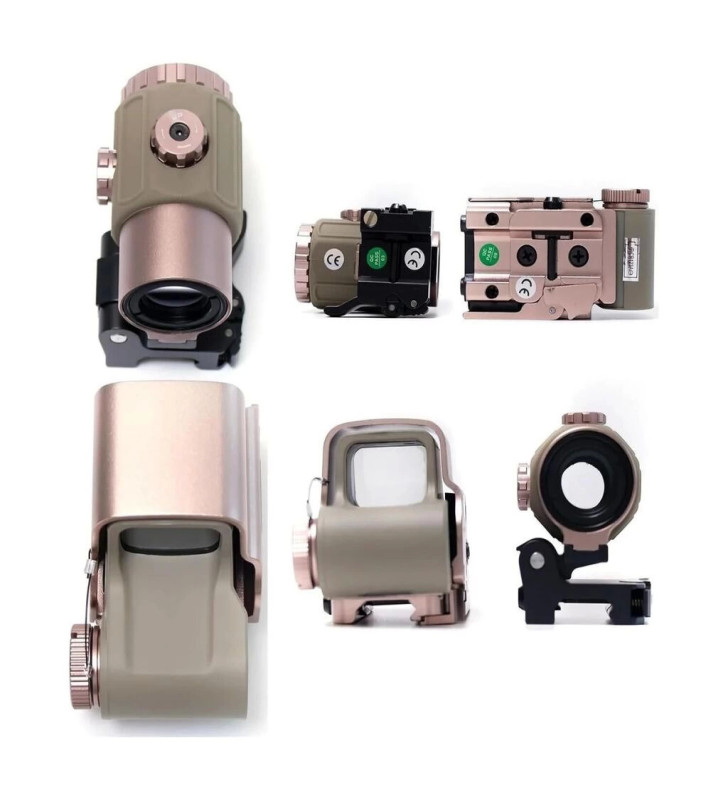 558-G43 XPS2 Hedef İşaretleyici Red Dot - Holografik Nişangâh, 5x Büyütmeli Set Çöl Rengi ( Lisinya )