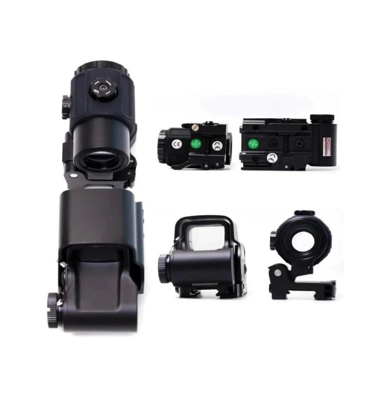 558-G43 XPS2 Hedef İşaretleyici Red Dot - Holografik Nişangâh, 5x Büyütmeli Set-Siyah ( Lisinya )