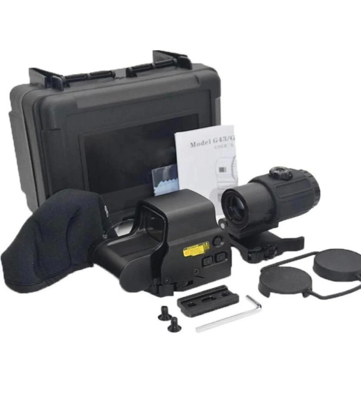 558-G43 XPS2 Hedef İşaretleyici Red Dot - Holografik Nişangâh, 5x Büyütmeli Set-Siyah ( Lisinya )