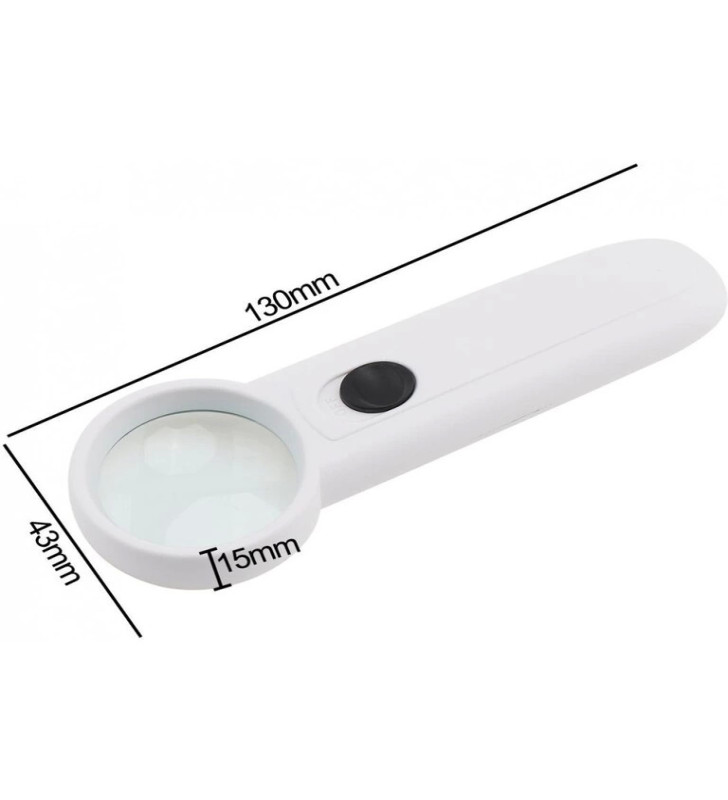 15X Çok Fonksiyonlu 2 Led Işıklı Taşınabilir El Büyüteç ( Lisinya )