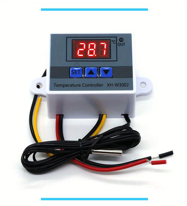 Dijital Termostat XH-W3002 LED Ekranlı Sıcaklık Kontrol Cihazı 220V ( Lisinya )