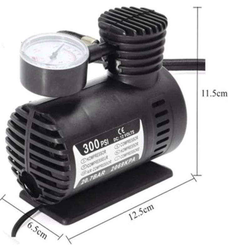 Plastik Gövdeli Siyah Mini Hava Kompresörü ( Lisinya )