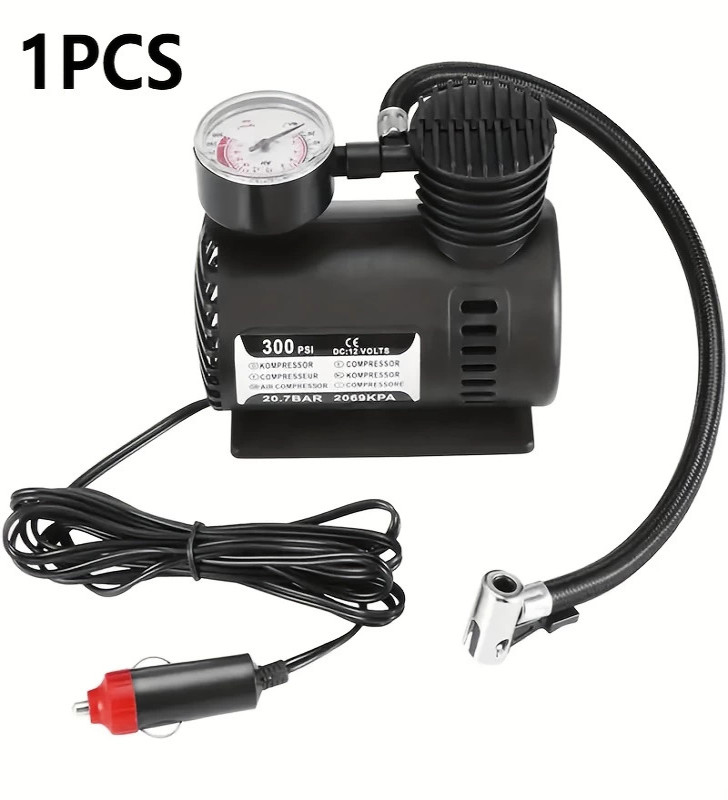 Plastik Gövdeli Siyah Mini Hava Kompresörü ( Lisinya )