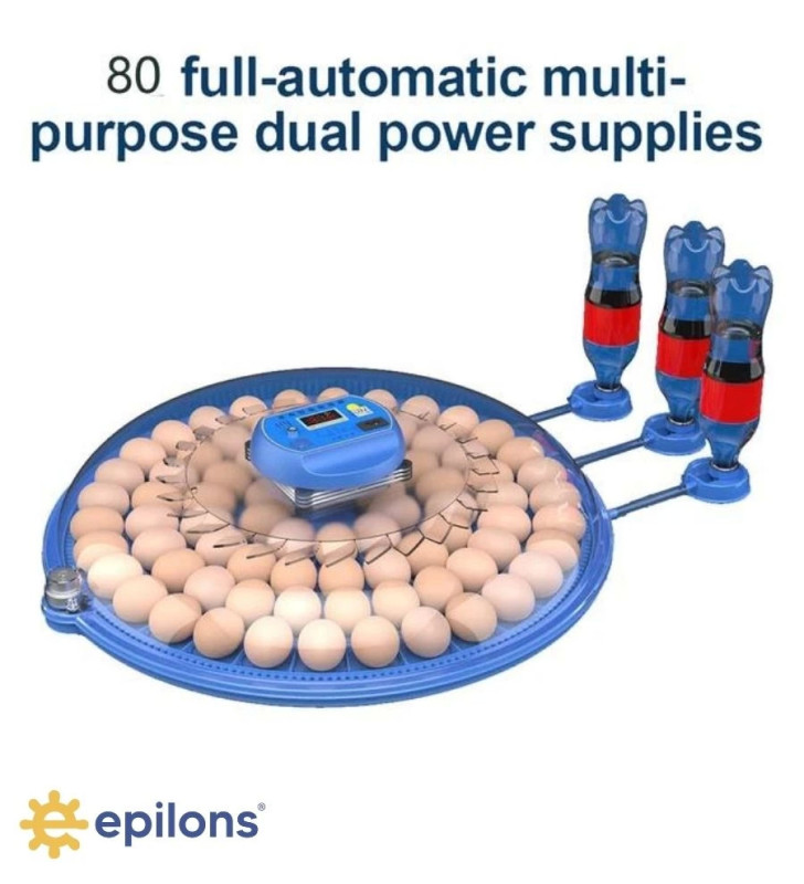 80 Tavuk 240 Kuş Yumurta Kapasiteli Çift Viyollü Kuluçka Makinesi - Kaz, Ördek, Tavuk, Bıldırcın İçin ( Lisinya )