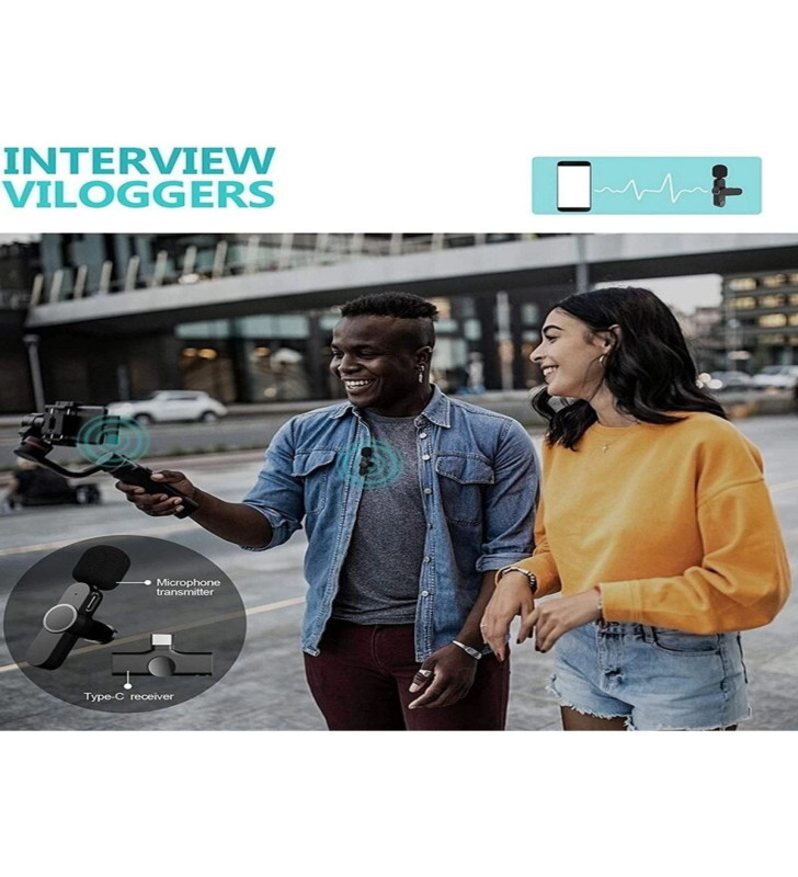 Lightning Girişli Iphone Uyumlu Ikili Kablosuz Yaka Mikrofonu Youtube Facebook Tiktok Vlog ( Lisinya )