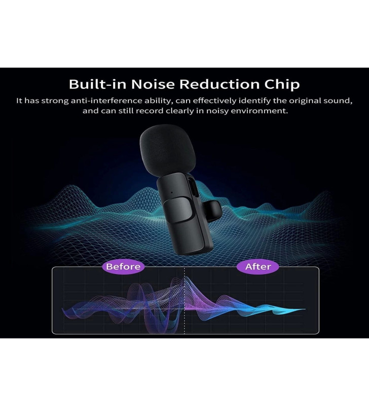 Lightning Girişli Iphone Uyumlu Ikili Kablosuz Yaka Mikrofonu Youtube Facebook Tiktok Vlog ( Lisinya )