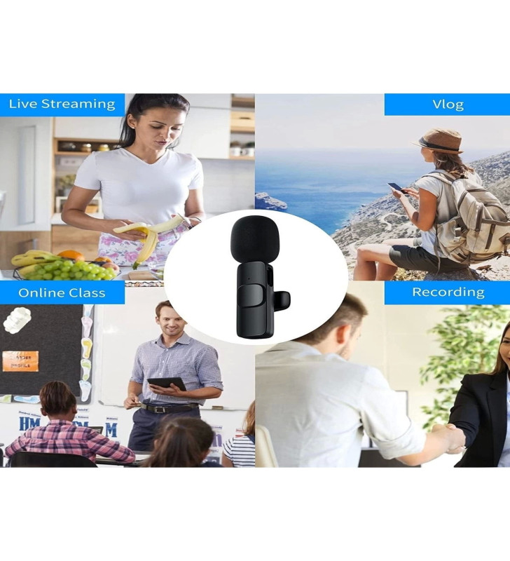 Lightning Girişli Iphone Uyumlu Ikili Kablosuz Yaka Mikrofonu Youtube Facebook Tiktok Vlog ( Lisinya )