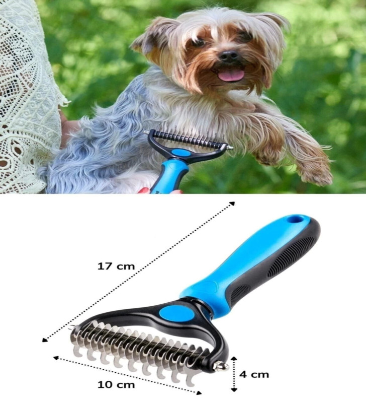 Plastik Saplı Metal Kedi Köpek Bakım Kıtık Tüy Topak Açıcı Tarak 1Adet ( Lisinya )