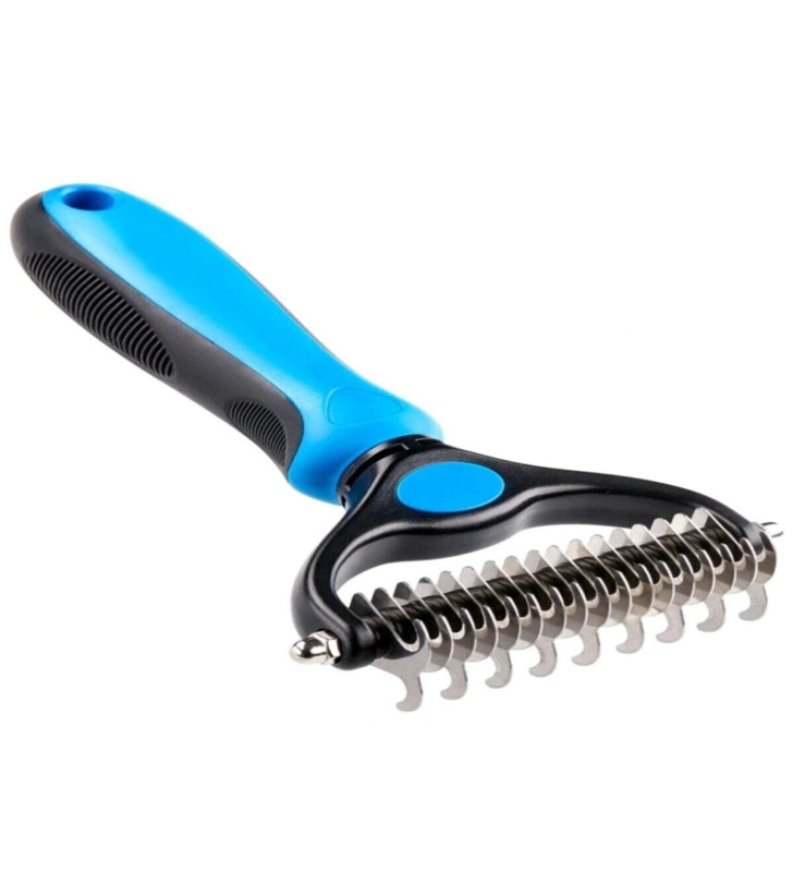 Plastik Saplı Metal Kedi Köpek Bakım Kıtık Tüy Topak Açıcı Tarak 1Adet ( Lisinya )