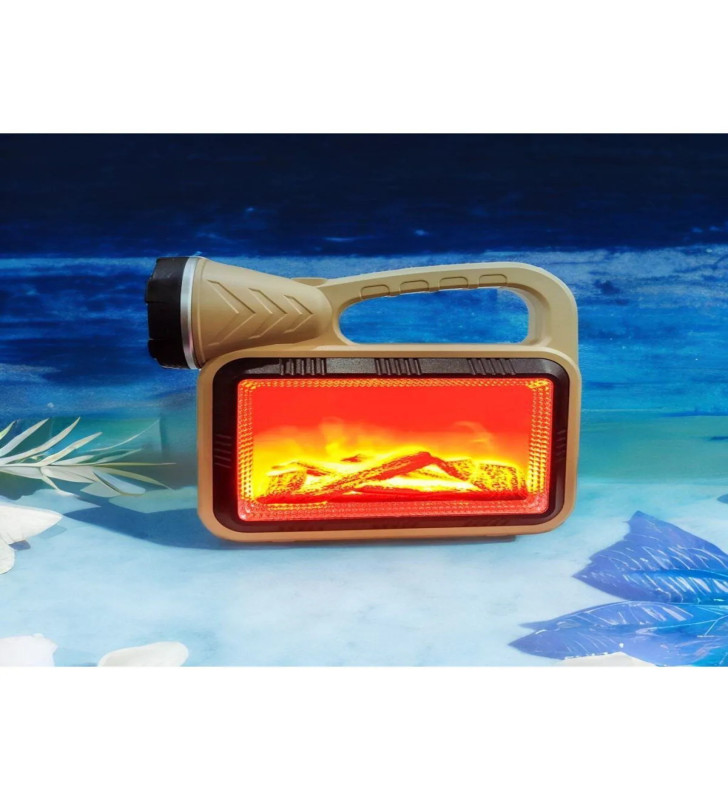 Güneş Enerjili ŞÖMİNELİ Çok Fonksiyonlu Çift Işık Kaynağı USB Şarjlı SOLAR EL FENERİ ( Lisinya )