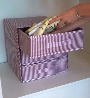 3 Bölmeli Çekmece , Çok Amaçlı Organizer - Çorap Çamaşır Organizer - Masa Üstü Düzenleyici ( Lisinya )