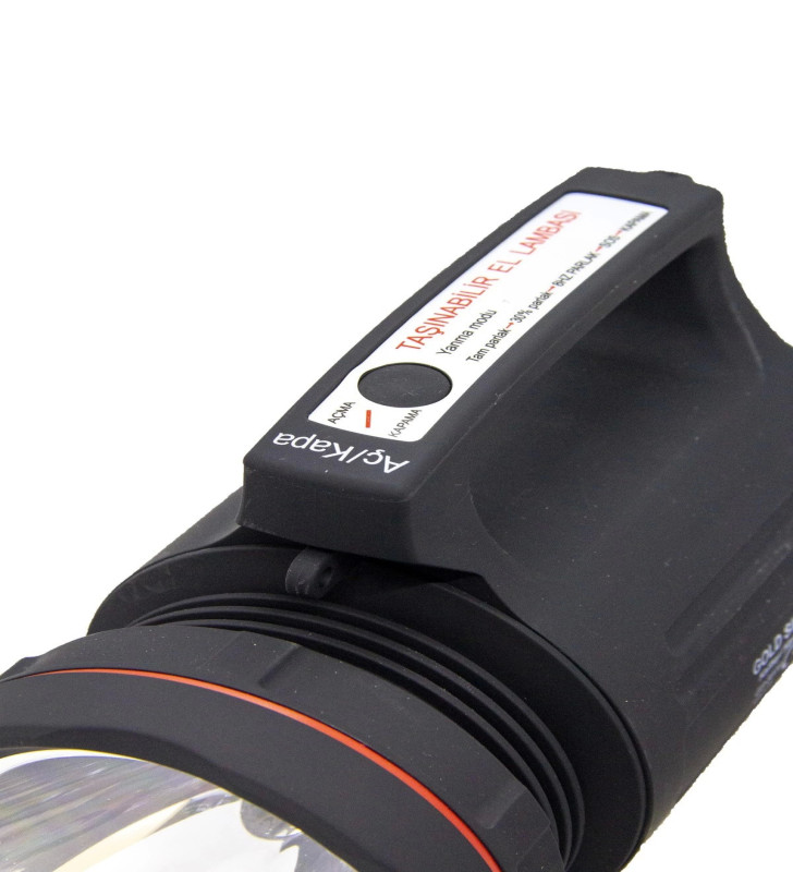Gs-8006 Parlak Ledli Taşınabilir Şarj Edilebilir El Feneri 15w ( Lisinya )