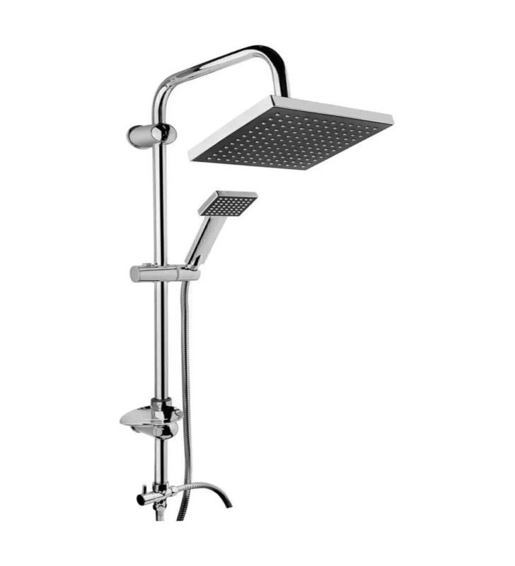 Lisinya Robot Tepe Duş Sistemi Yağmurlama Duş Seti Krom Siyah Kare ( Lisinya )