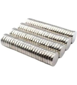 50 Adet 10x2mm Yuvarlak Neodyum Mıknatıs Güçlü Magnet Nikel Kaplamalı ( Lisinya )