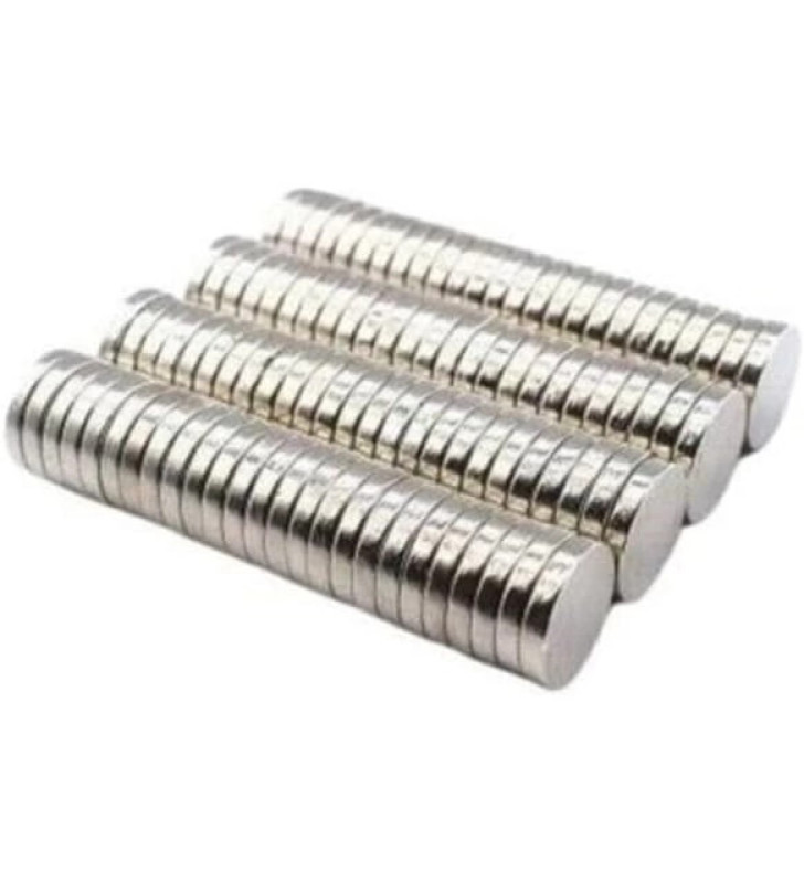50 Adet 10x2mm Yuvarlak Neodyum Mıknatıs Güçlü Magnet Nikel Kaplamalı ( Lisinya )