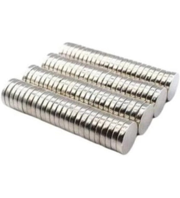 50 Adet 10x2mm Yuvarlak Neodyum Mıknatıs Güçlü Magnet Nikel Kaplamalı ( Lisinya )