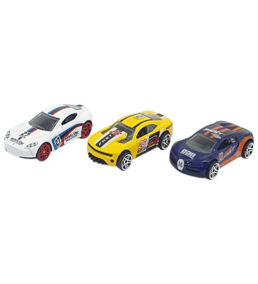 3'lü Araba Yarış Seti - Die Cast - DS045 (Lisinya)