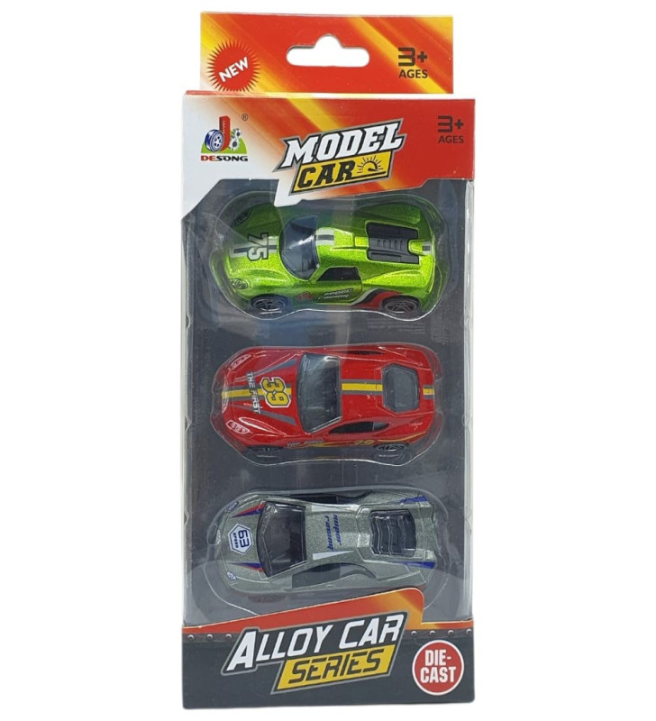 3'lü Araba Yarış Seti - Die Cast - DS045 (Lisinya)