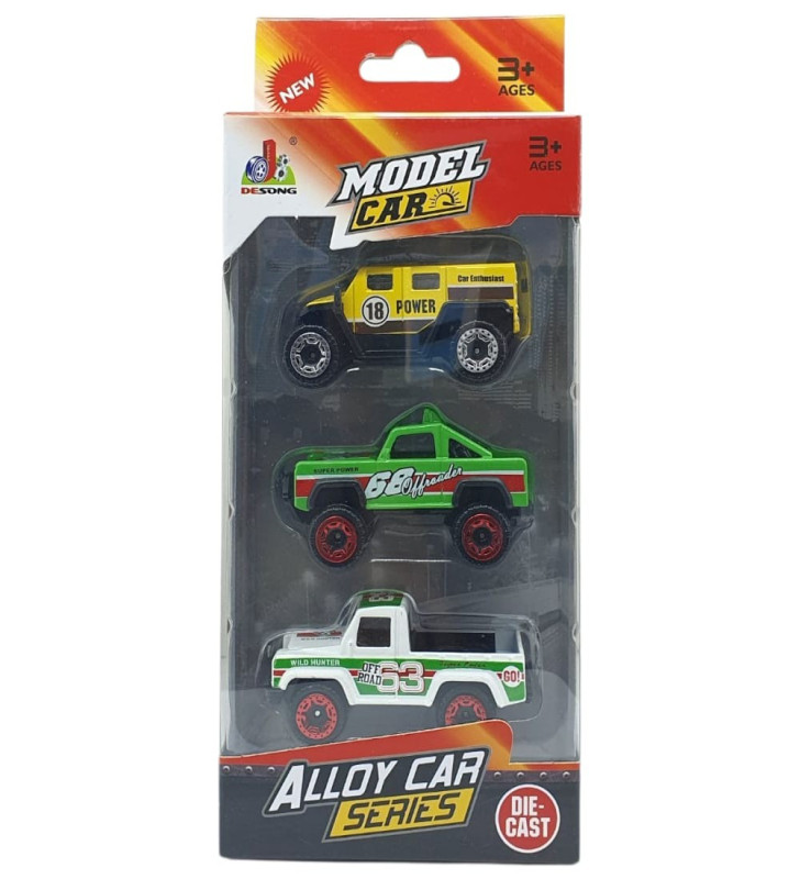 3'lü Araba Off-Road Seti - Die Cast - DS045 (Lisinya)
