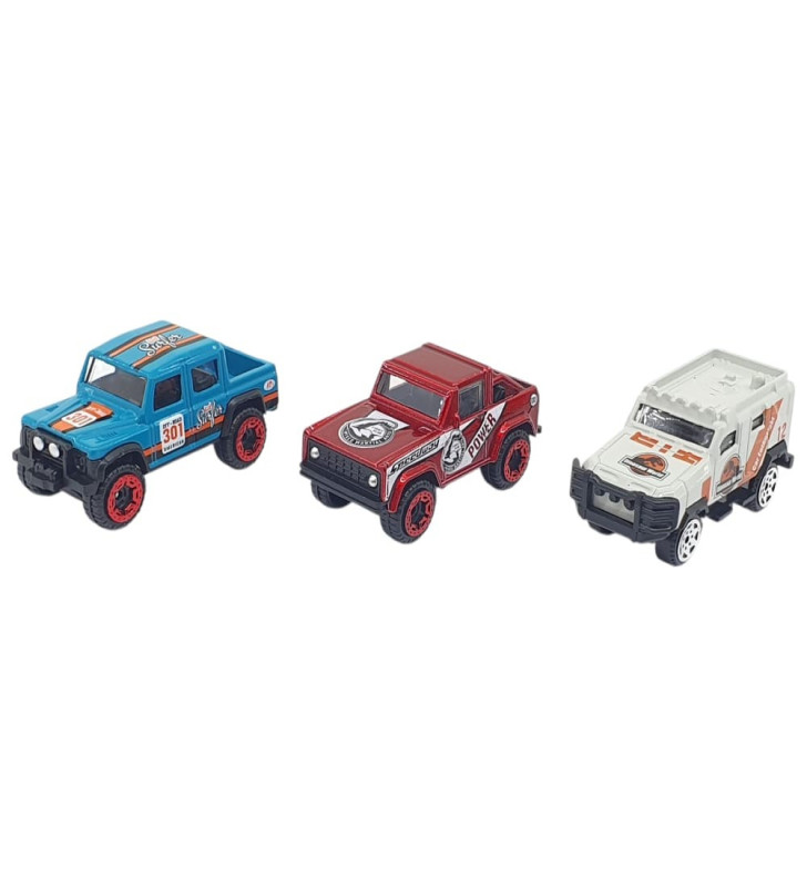 3'lü Araba Off-Road Seti - Die Cast - DS045 (Lisinya)