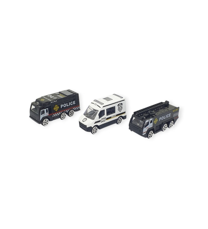 3'lü İş Makinaları Road Seti - Die Cast - DS044 - Polis (Lisinya)