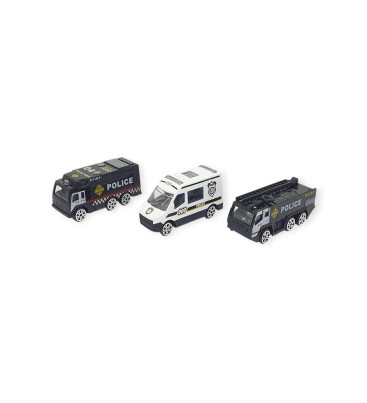 3'lü İş Makinaları Road Seti - Die Cast - DS044 - Polis (Lisinya)