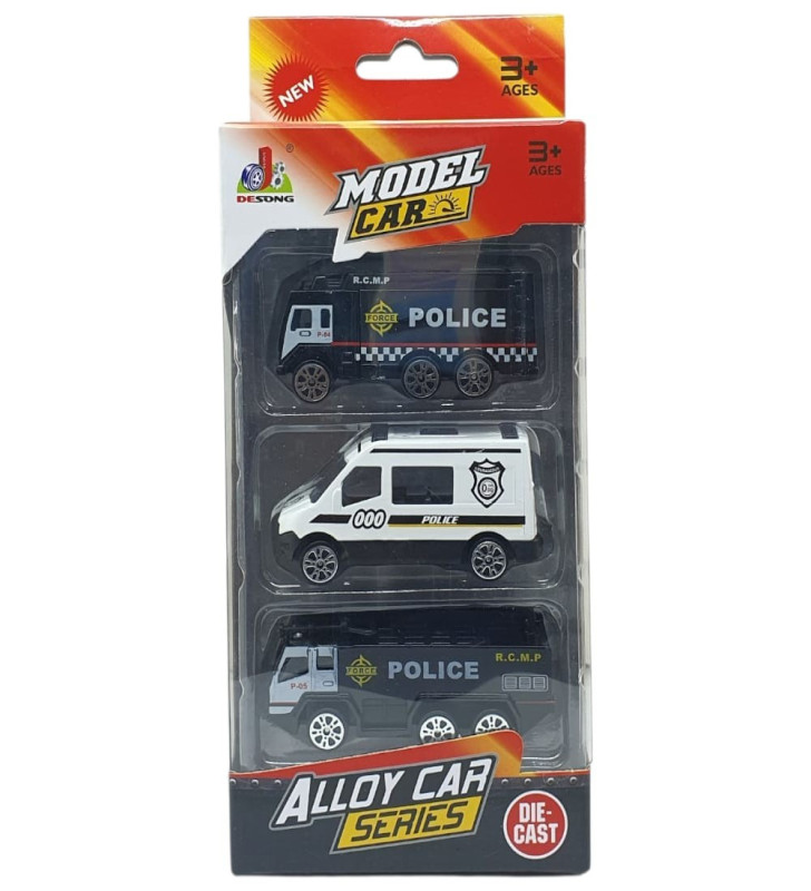 3'lü İş Makinaları Road Seti - Die Cast - DS044 - Polis (Lisinya)
