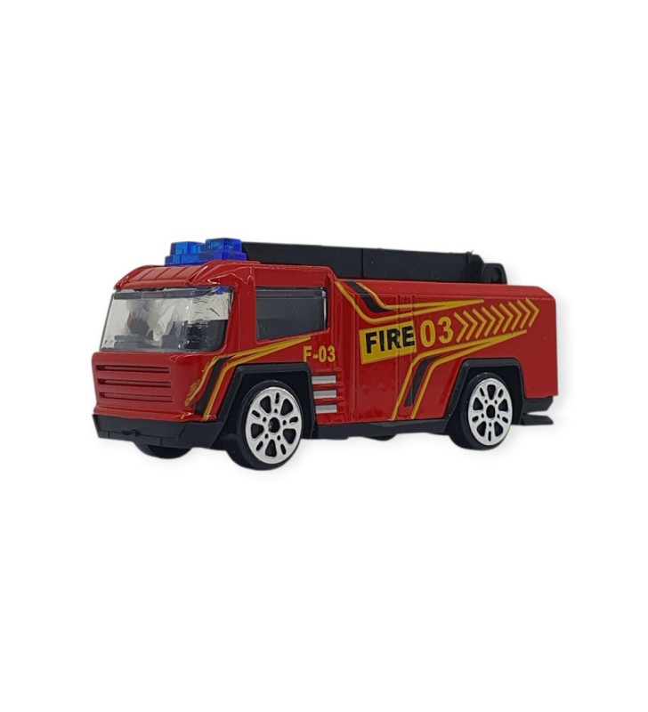 3'lü İş Makinaları Road Seti - Die Cast - DS044 - İtfaiye (Lisinya)