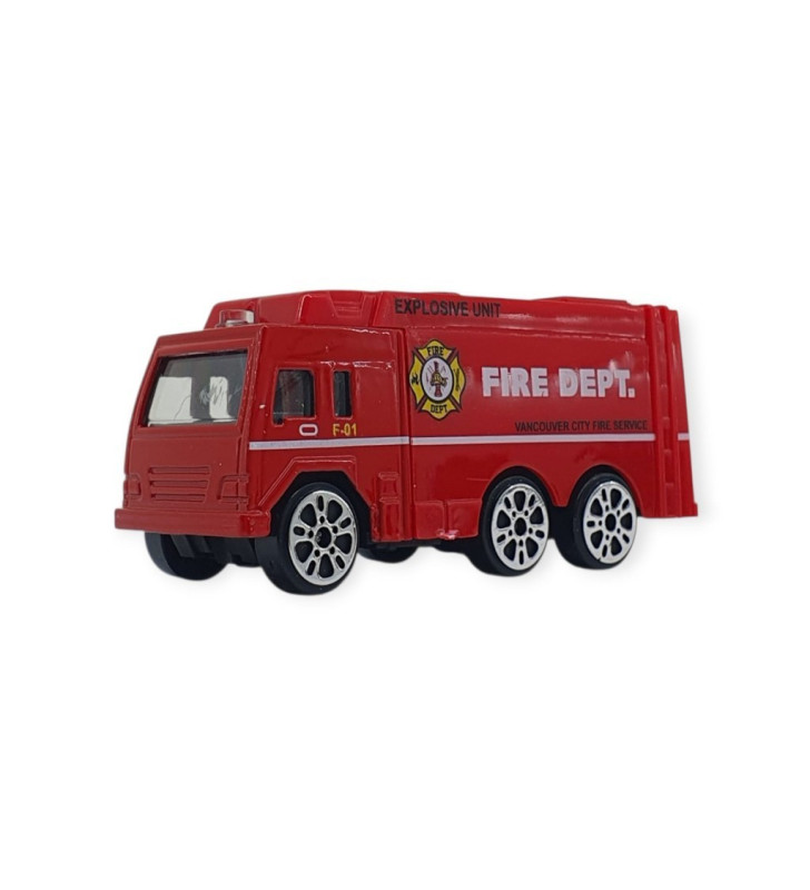 3'lü İş Makinaları Road Seti - Die Cast - DS044 - İtfaiye (Lisinya)