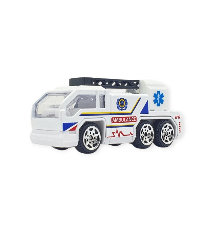 3'lü İş Makinaları Road Seti - Die Cast - DS044 - Ambulans (Lisinya)