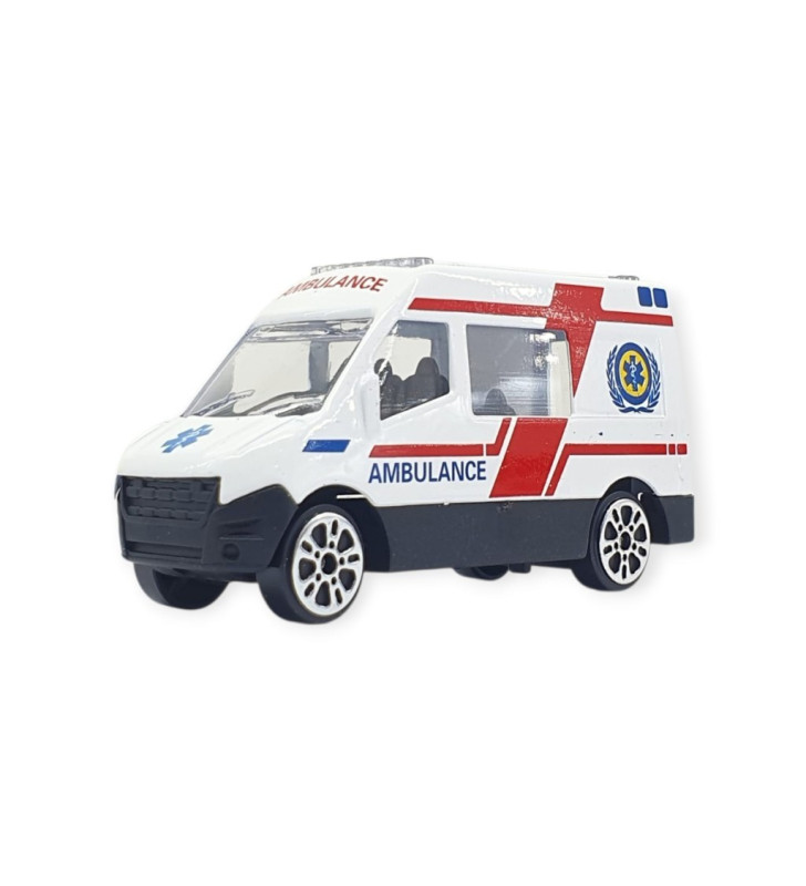 3'lü İş Makinaları Road Seti - Die Cast - DS044 - Ambulans (Lisinya)