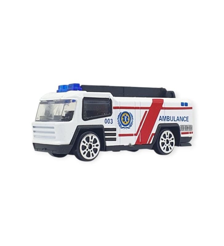 3'lü İş Makinaları Road Seti - Die Cast - DS044 - Ambulans (Lisinya)