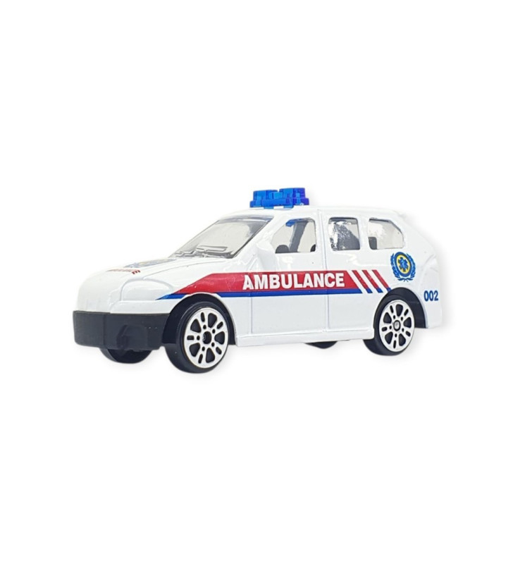 3'lü İş Makinaları Road Seti - Die Cast - DS044 - Ambulans (Lisinya)