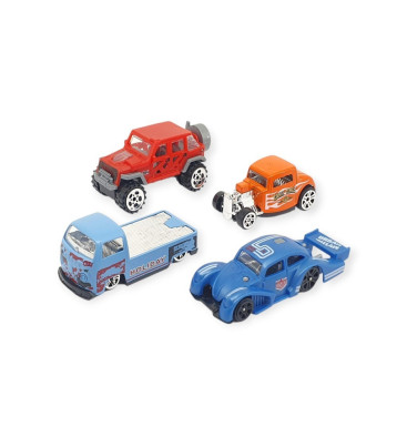 Alloy Racer 4'lü Araç Seti - 780-413 (Lisinya)