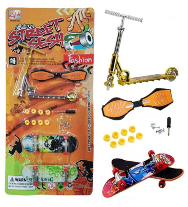 Parmak Kaykay - Skate Board - Paten ve Scooter Oyun Seti - 012-13 - Turuncu (Lisinya)