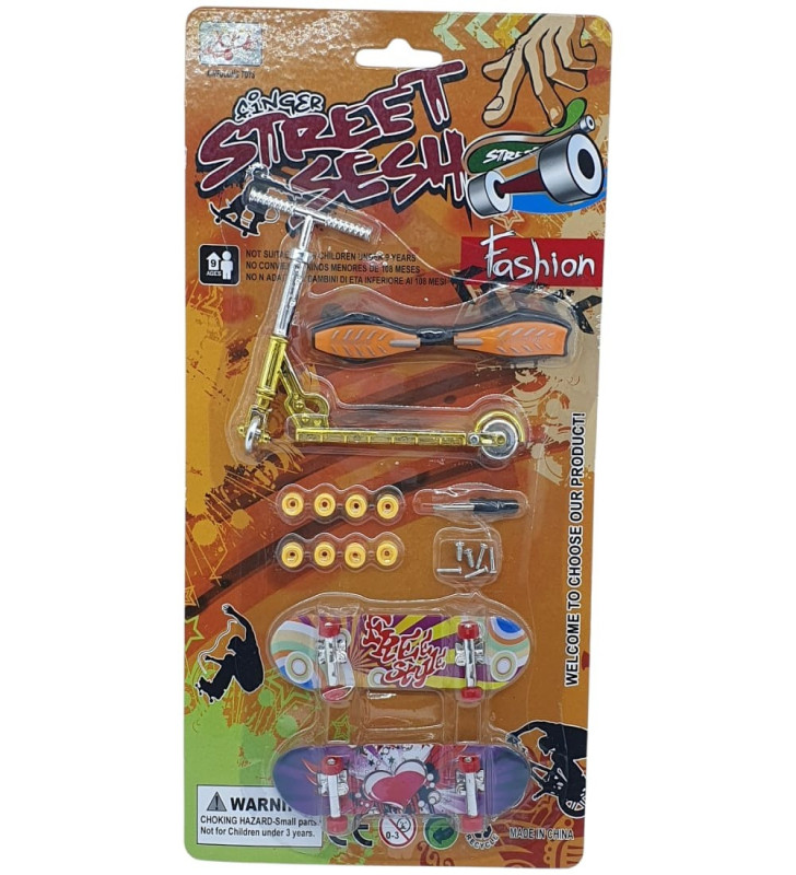Parmak Kaykay - Skate Board - Paten ve Scooter Oyun Seti - 012-13 - Turuncu (Lisinya)