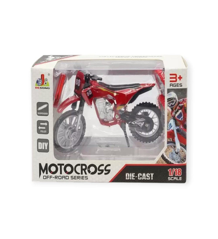 1:18 Ölçekli Model Motosiklet - DS928 - Kırmızı (Lisinya)