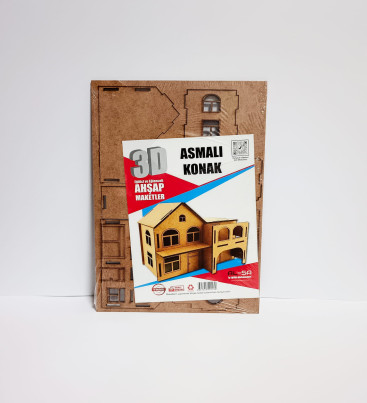 3D Ahşap Maket Asmalı Konak