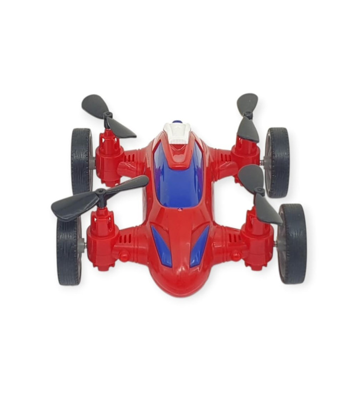 Sürtmeli Drone Araba Hareketli Pervane - Kırmızı (Lisinya)