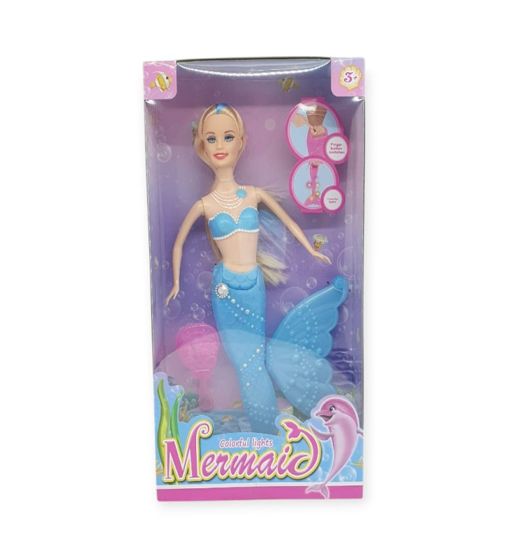 Deniz Kızı Işıklı Bebek - 2348/1-3 - Mavi (Lisinya)