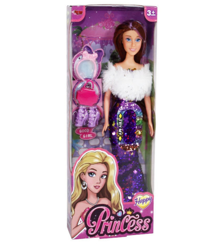 Renk Değiştiren Prenses Bebek 30 cm - 66772 - Mor (Lisinya)